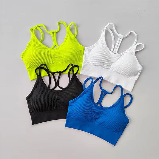 Sports Underwear Women'S Running Shockproof Summer Quick Drying Back Fitness Bra Vest Professional Training Yoga Bra