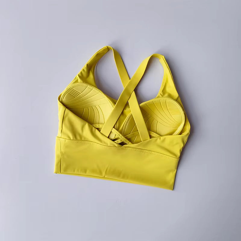 All-In-One Sports Bra Collection Breast High-Intensity Professional Shock-Proof Huddle Running Bra Yoga Fitness Bra Summer Cloth