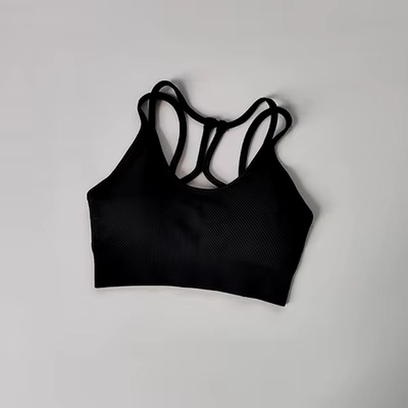 Sports Underwear Women'S Running Shockproof Summer Quick Drying Back Fitness Bra Vest Professional Training Yoga Bra