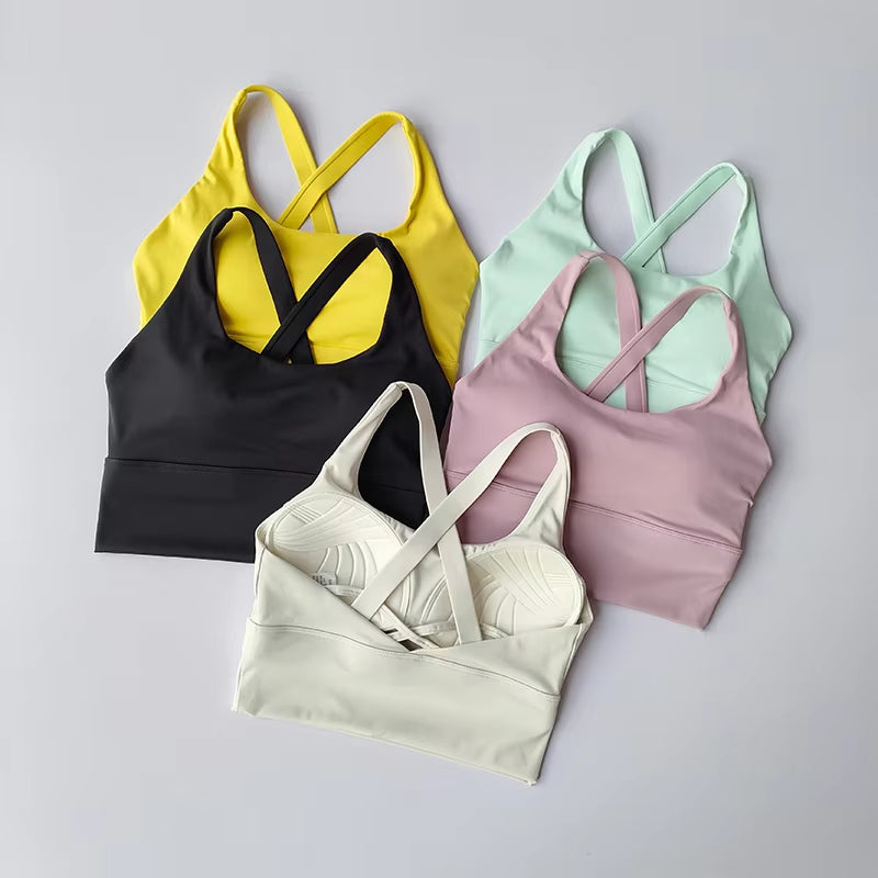 All-In-One Sports Bra Collection Breast High-Intensity Professional Shock-Proof Huddle Running Bra Yoga Fitness Bra Summer Cloth