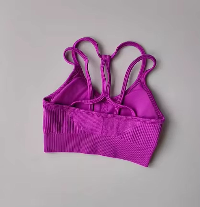 Sports Underwear Women'S Running Shockproof Summer Quick Drying Back Fitness Bra Vest Professional Training Yoga Bra