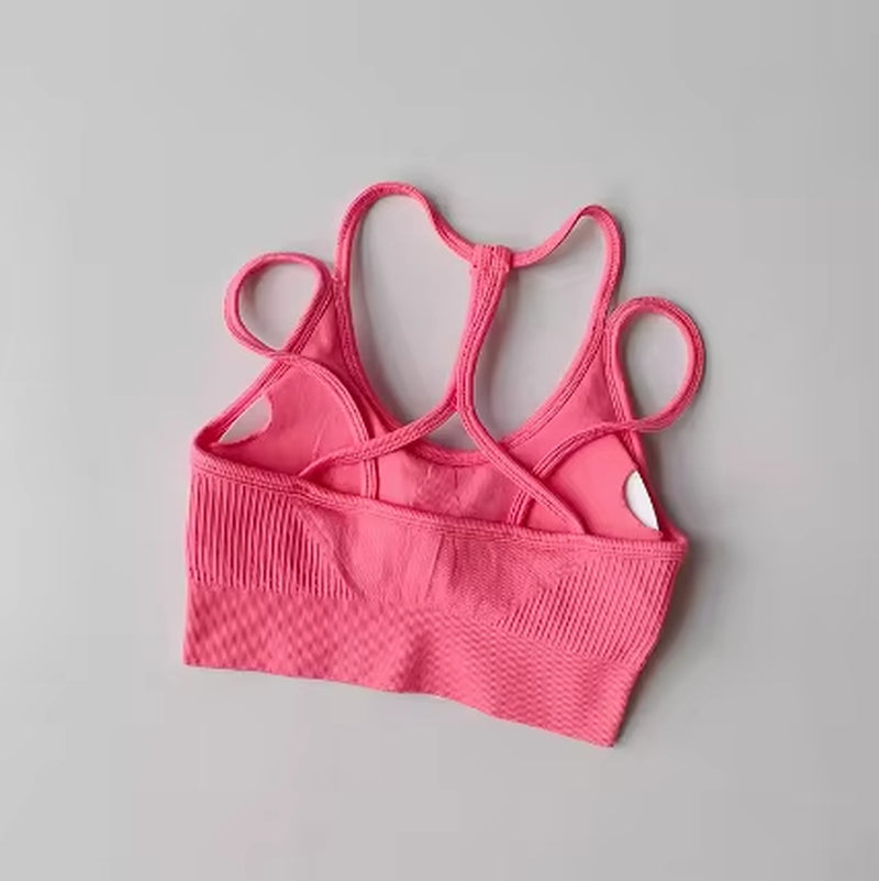 Sports Underwear Women'S Running Shockproof Summer Quick Drying Back Fitness Bra Vest Professional Training Yoga Bra