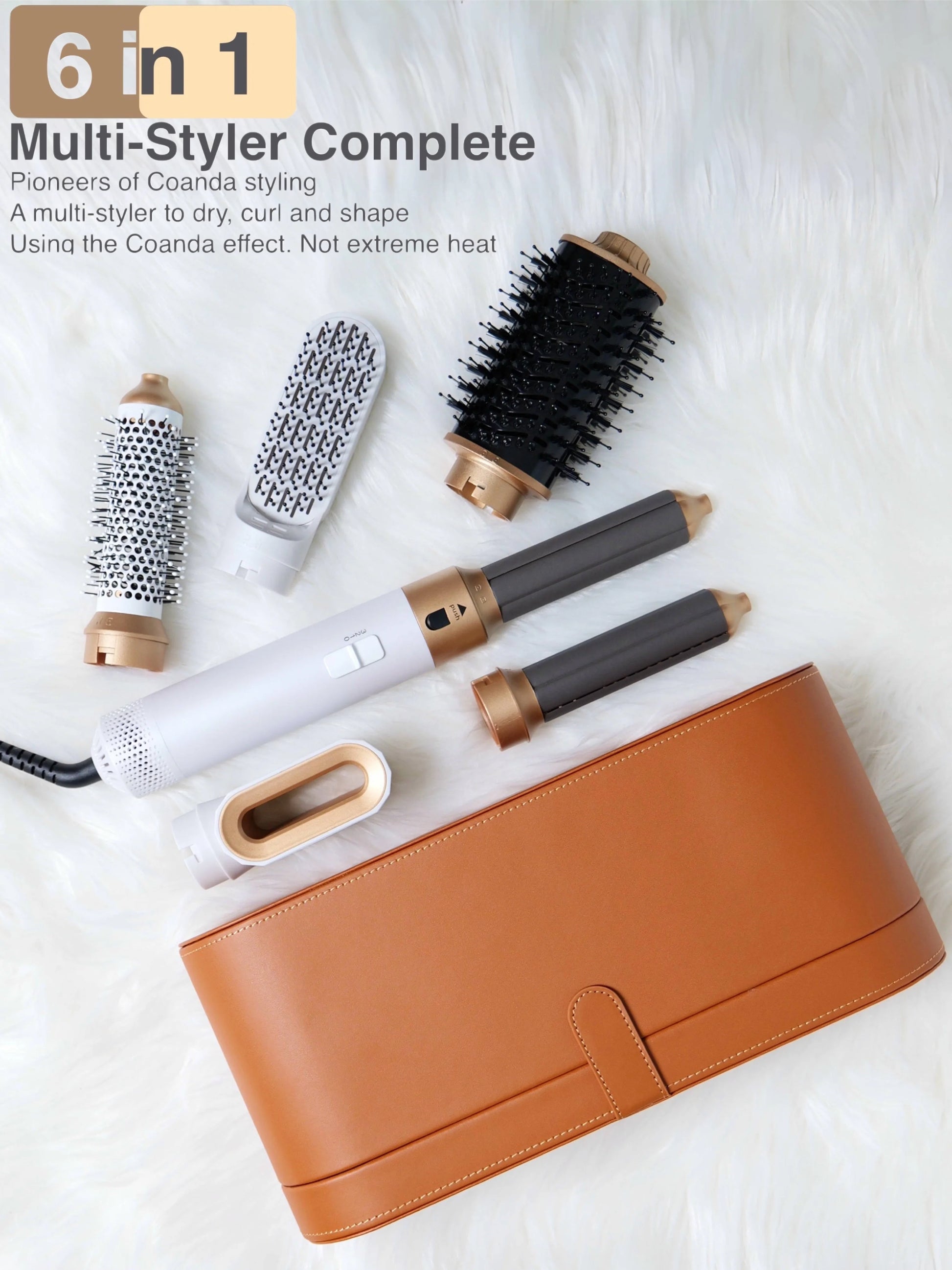 Newest Household Multifunctional Hair Care Styler 6 in 1 Hot Air Comb Brush Straightener Curling Iron Hair Dryer Styling Tools