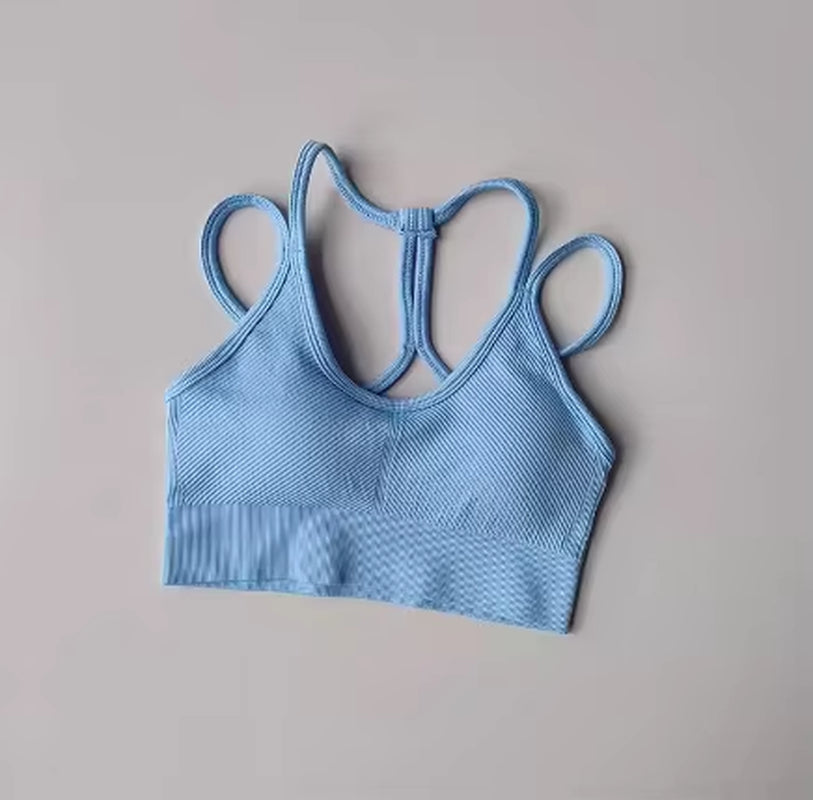 Sports Underwear Women'S Running Shockproof Summer Quick Drying Back Fitness Bra Vest Professional Training Yoga Bra