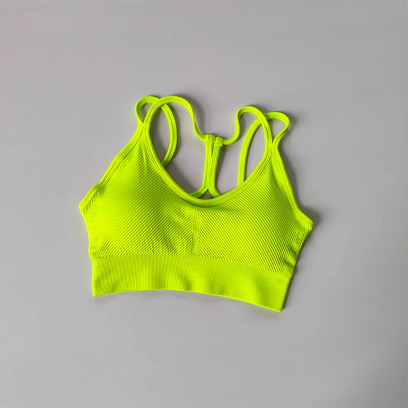 Sports Underwear Women'S Running Shockproof Summer Quick Drying Back Fitness Bra Vest Professional Training Yoga Bra