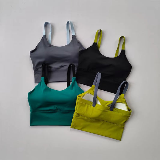 One Piece Bra, High-Strength Shockproof Running Bra, Suspenders, Backless Fitness Yoga Bra